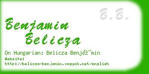 benjamin belicza business card